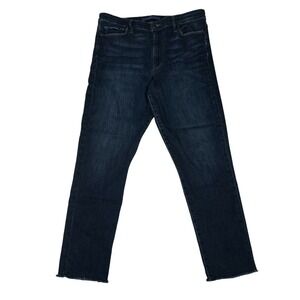 Joe's Jeans High-Rise‎ Raw Hem Straight Leg Women's W31 Dark Blue Denim